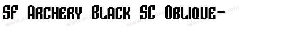 SF Archery Black SC Oblique字体转换